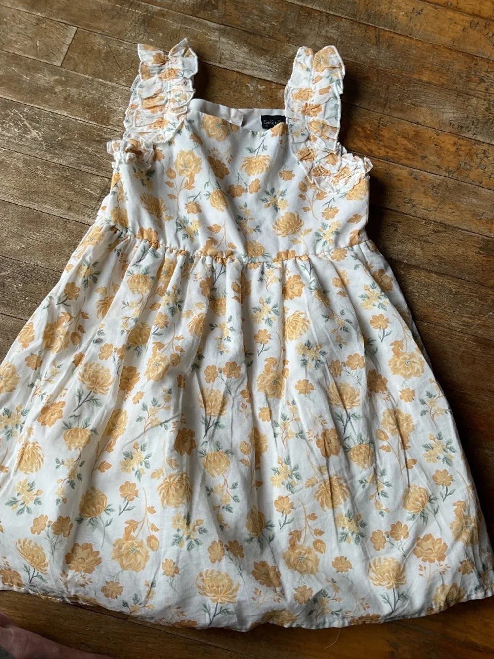 Cynthia Rowley Flowered Dress 5T White Yellow Floral Print